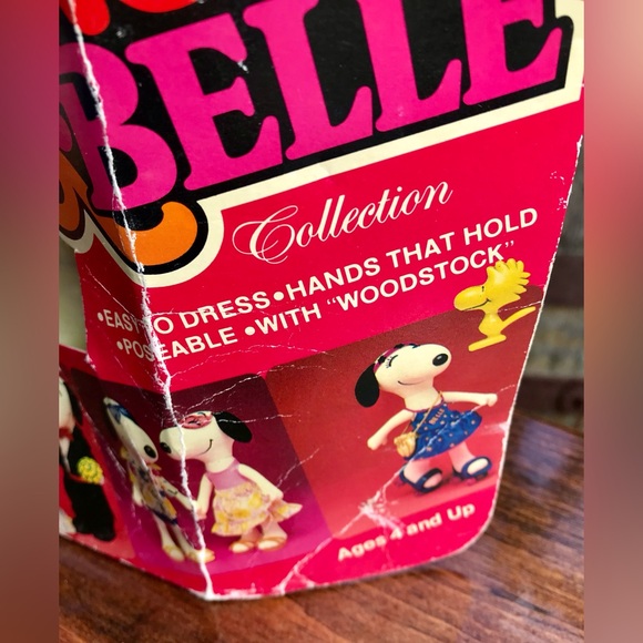 Vintage 1965 KNICKERBOCKER Snoopy Belle Poseable Figure Doll Accessory Woodstock - Picture 7 of 11